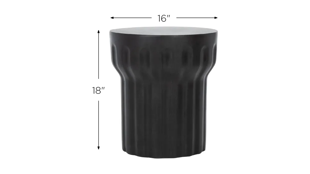 Laguna Outdoor Concrete Accent Stool Dimensions