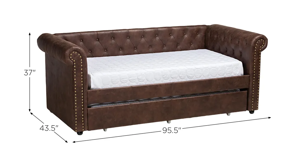 Mabelle Daybed with Trundle Dimensions