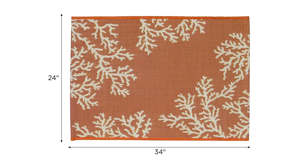 Esencia Coral Edge Indoor/Outdoor Mat Dimensions