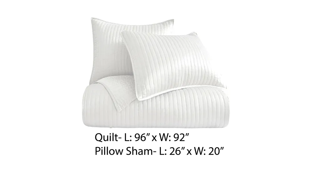 Satin Channel 3-pc. Quilt Set Dimensions