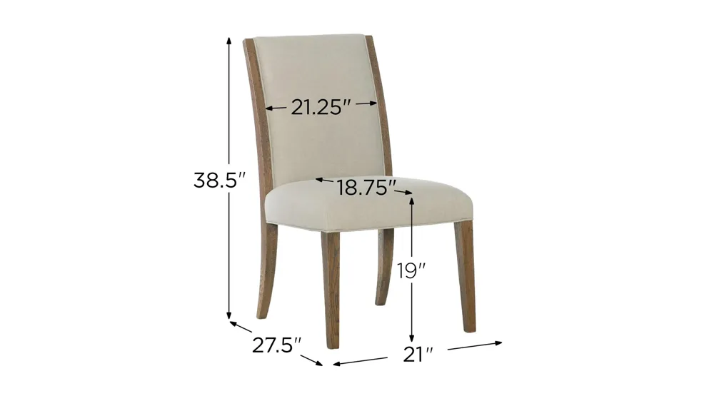 Chapman Upholstered Side Chair-Set of 2 Dimensions