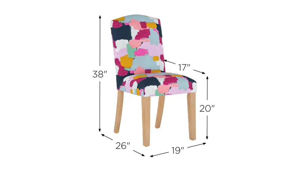 Merry Upholstered Arched Back Dining Chair Dimensions