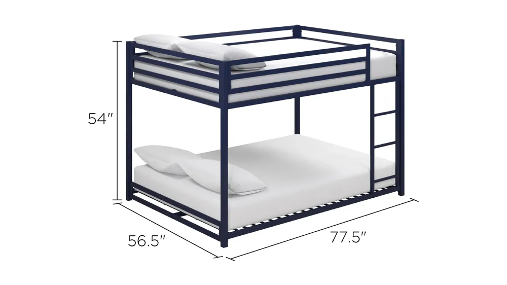 Miles Full over Full Bunk Bed Dimensions