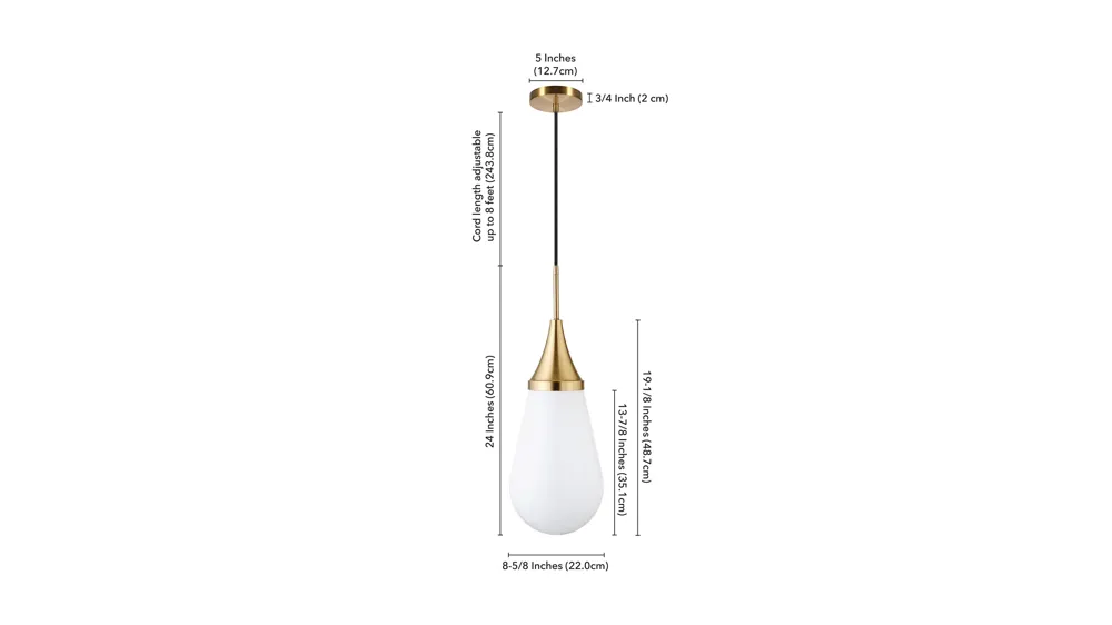 Deepa Pendant Dimensions