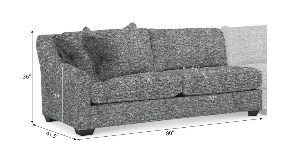 Thatcher Left Arm Facing Loveseat Dimensions