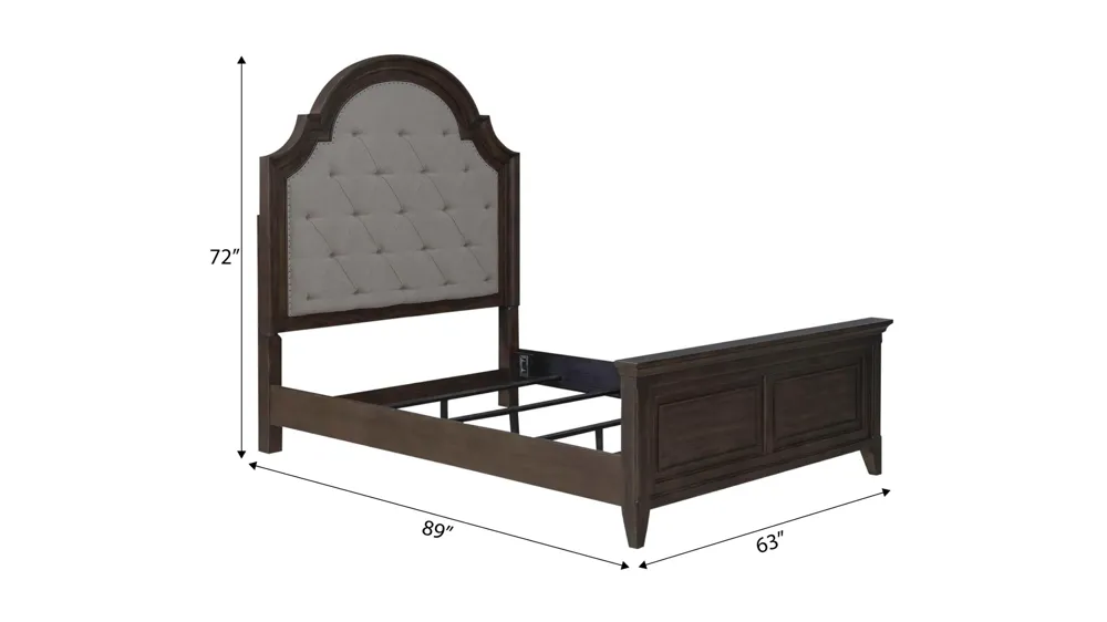 Paradise Valley Upholstered Bed Dimensions