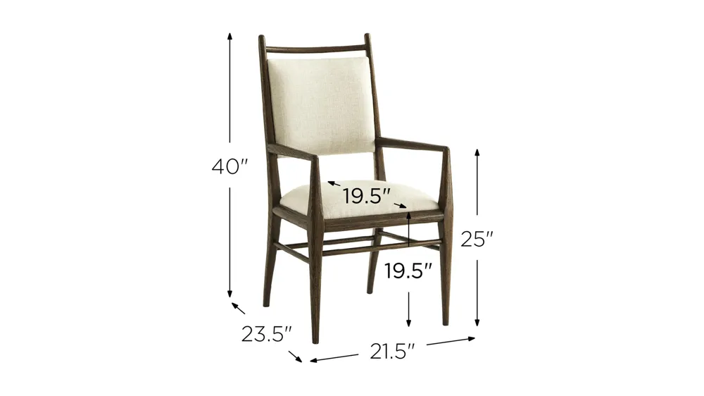 Nova Dining Arm Chair II Dimensions