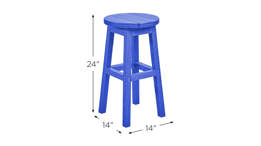 Generation Recycled Outdoor Counter Height Dining Stool Dimensions