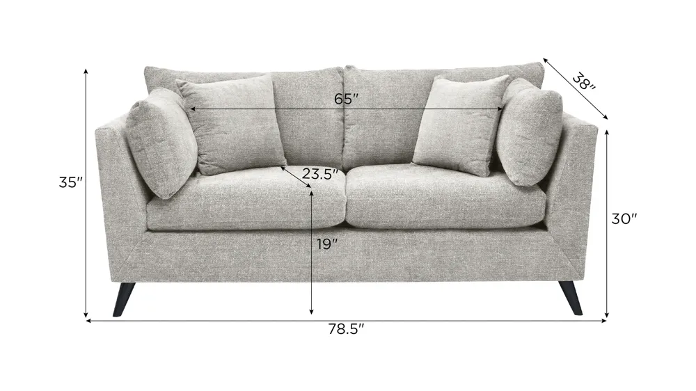 Caruso Loveseat Dimensions