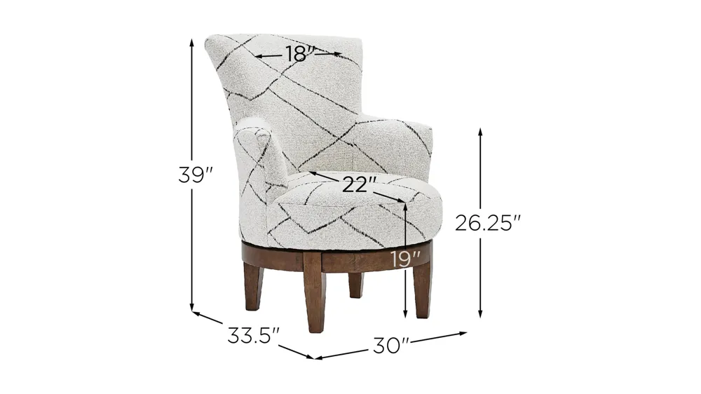 Lisbeth Swivel Chair Dimensions