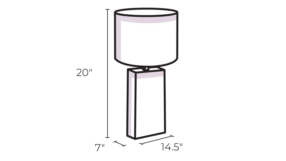 Torence Table Lamp Dimensions