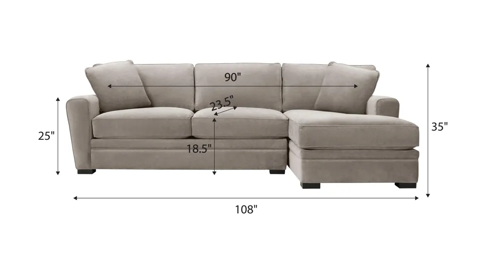 Artemis II 2-pc. Sectional Dimensions