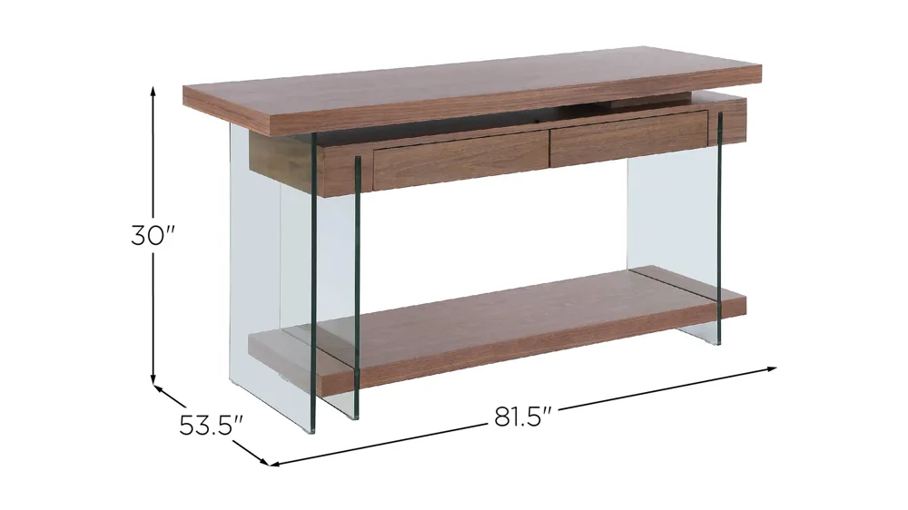 Modern Rotatable Glass Desk Dimensions