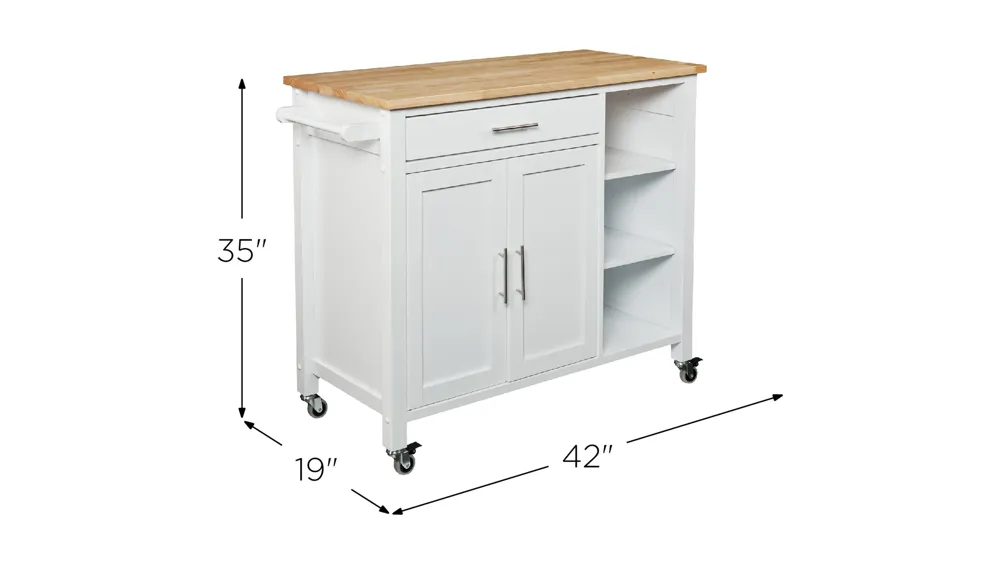 Easterday Kitchen Cart Dimensions