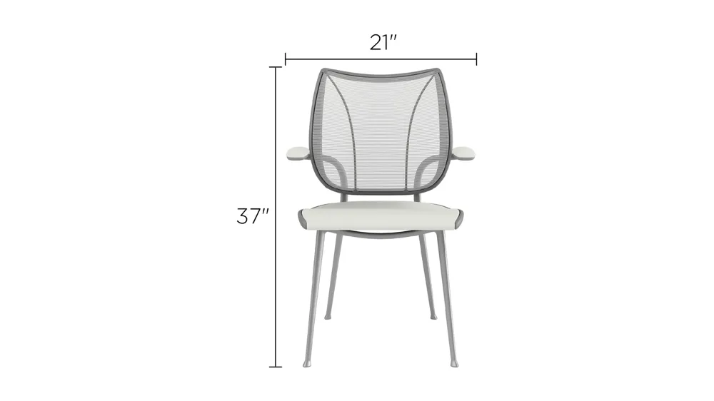 Humanscale Liberty Office Side Chair with Faux Suede Seat Dimensions