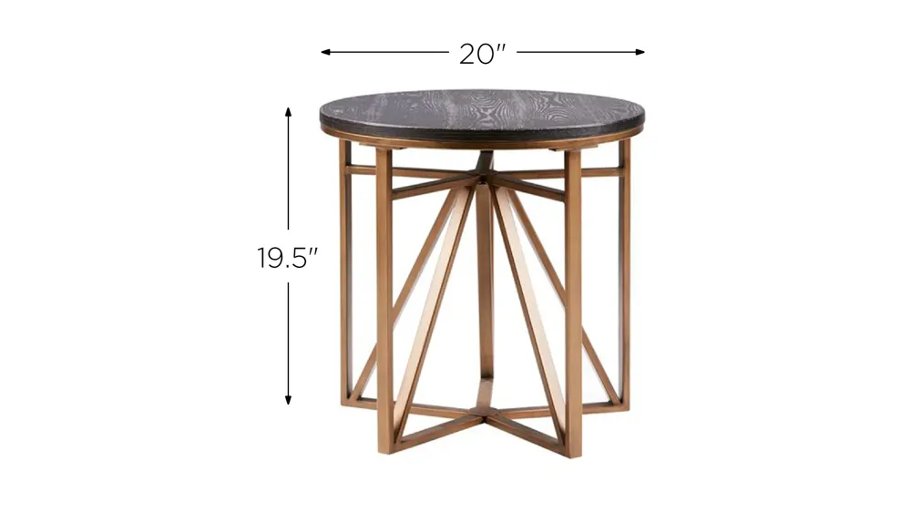 Gillette Round End Table Dimensions