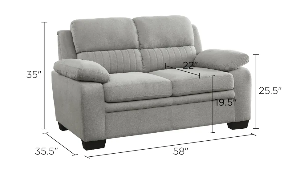 Felicia Loveseat Dimensions