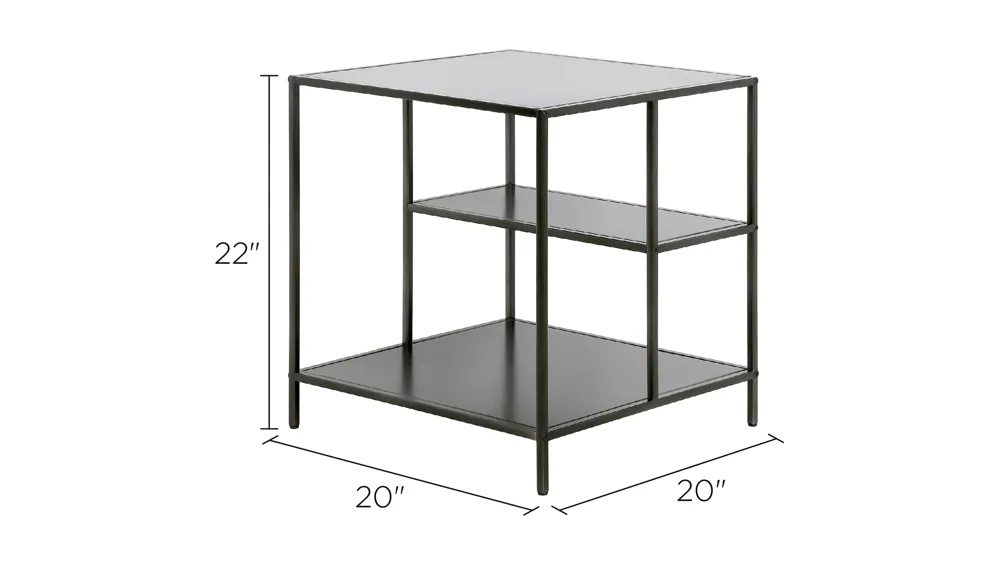 Zinnia Square End Table Dimensions