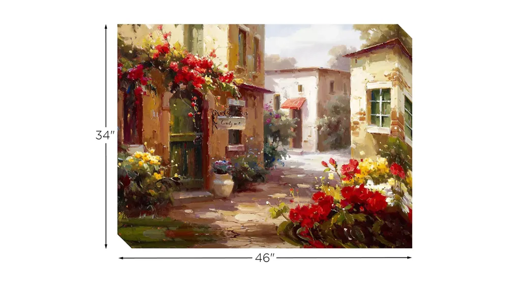 Cafe Street Canvas Wall Art Dimensions