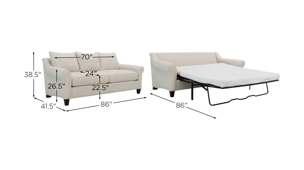 Gemma Queen Sleeper Sofa | Raymour & Flanigan