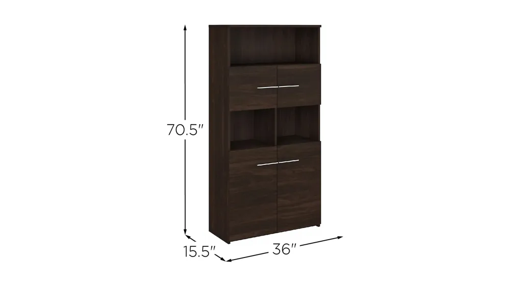 Office 500 5 Shelf Bookcase Dimensions