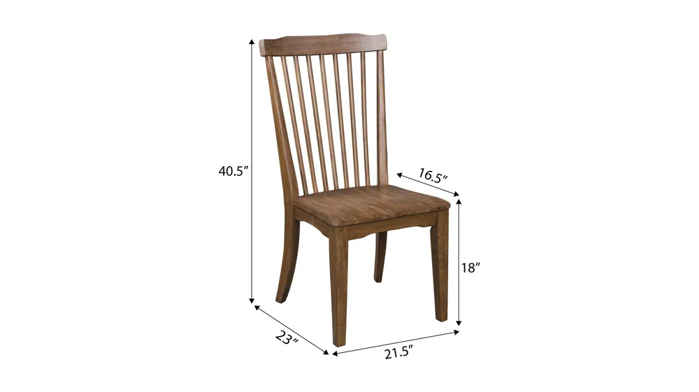 Lockwood Spindle Side Chair Dimensions