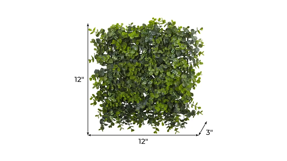 12in. x 12in. Eucalyptus Mat (Set of 8) Dimensions