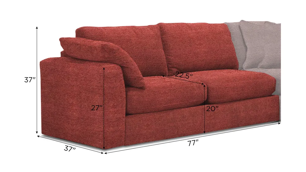 Nappily Left Arm Facing Loveseat Dimensions