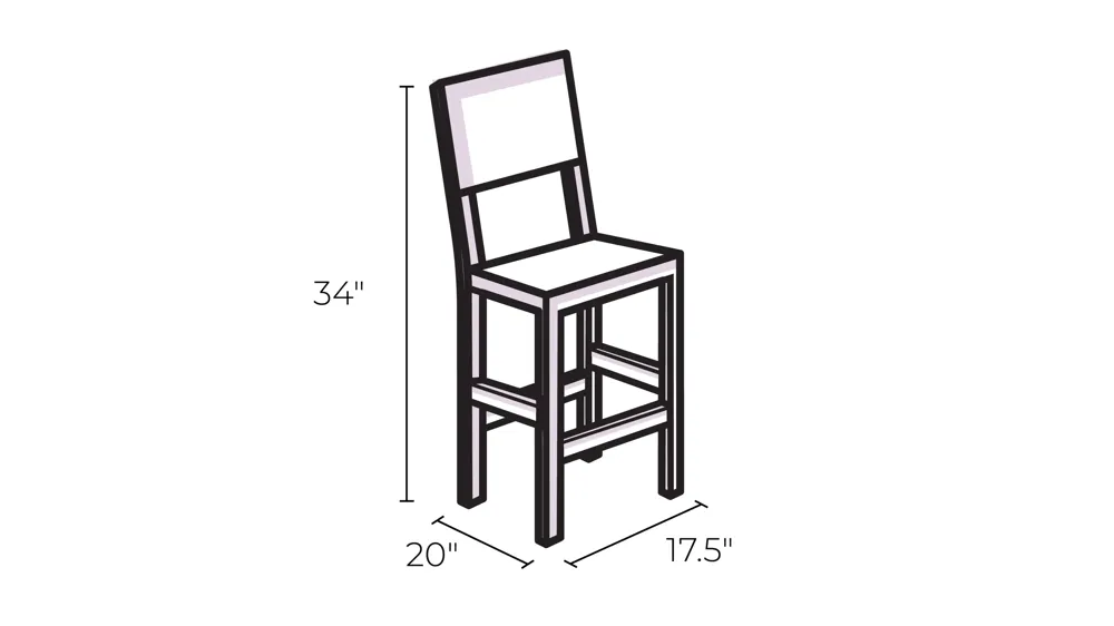 Palma Counter Stool Dimensions