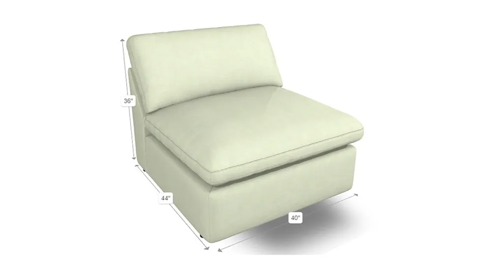 Elyza Armless Chair Dimensions