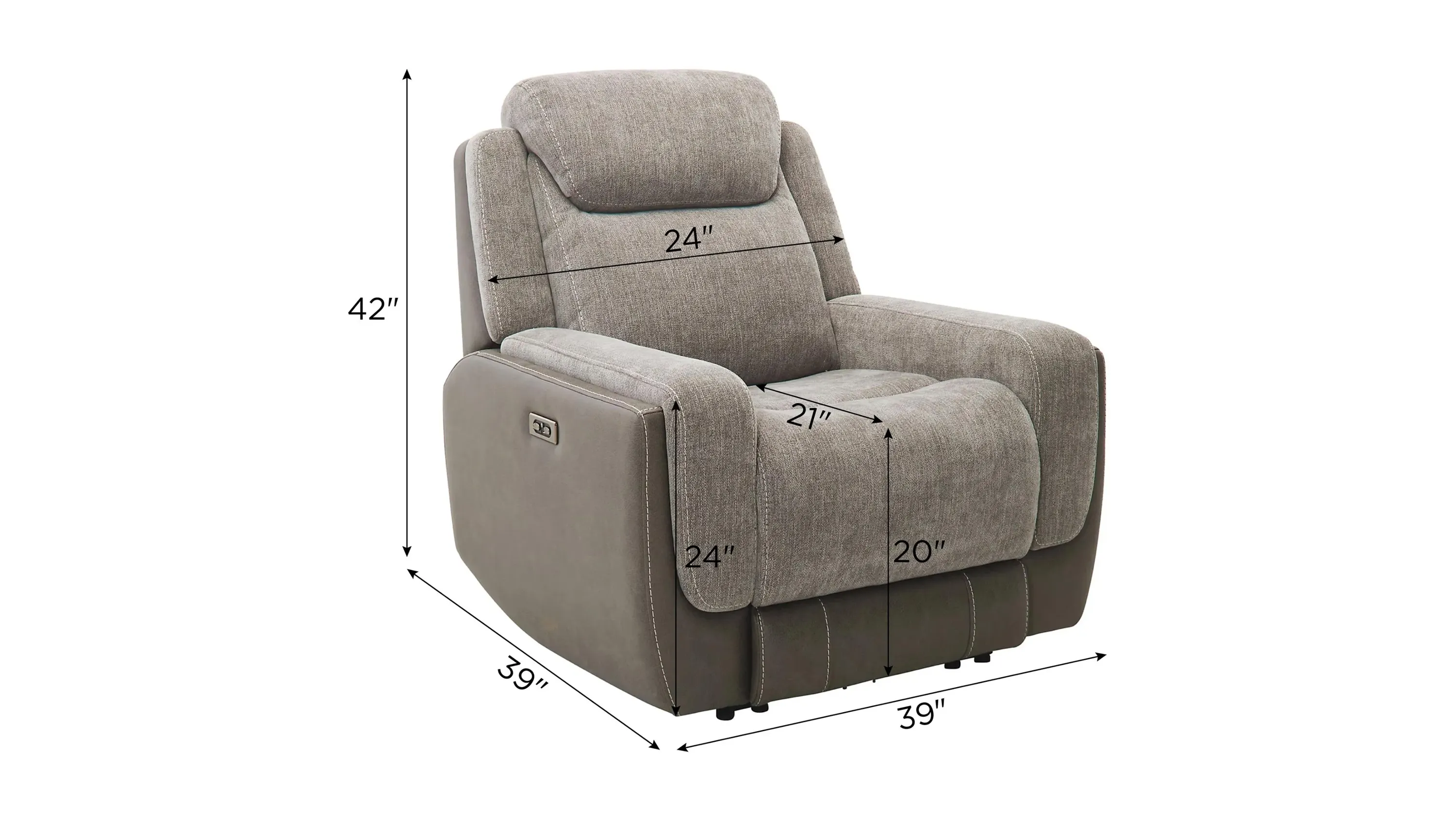 Novah Zero Gravity Power Recliner w/ Power Headrest | Raymour