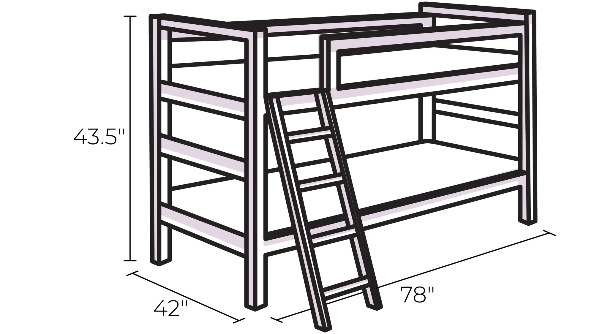 Amazon.com: Donco Kids Louver Twin White Low Loft Bed : Home