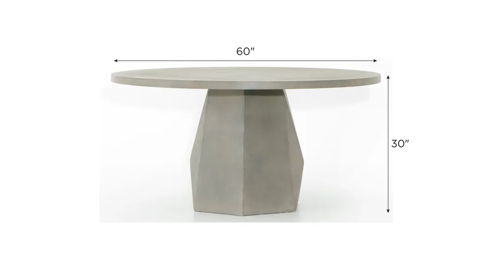 Bowman Outdoor Dining Table Dimensions