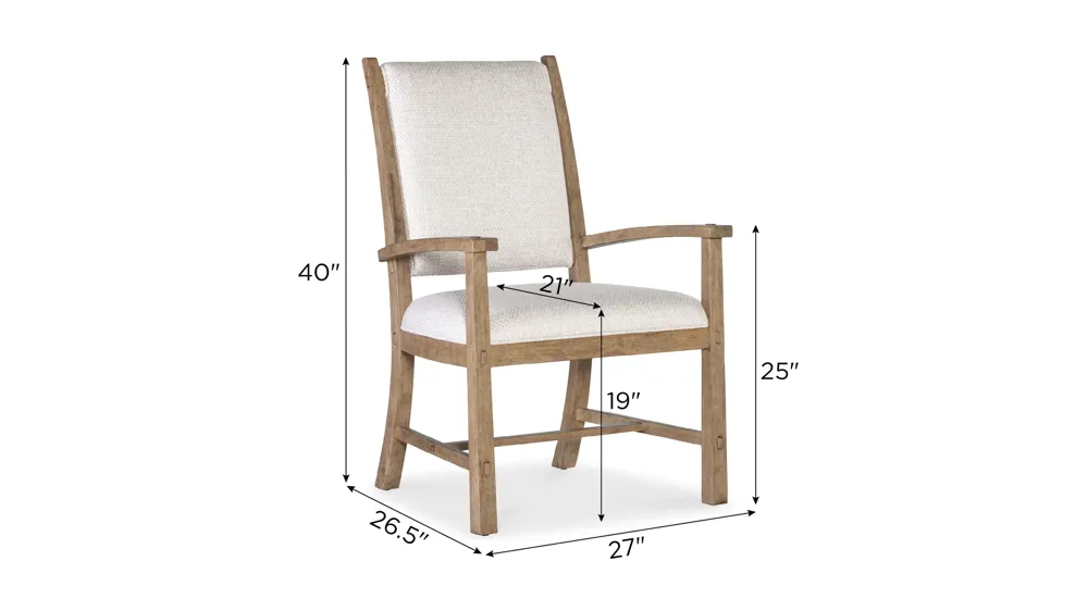 Vineyard Row Arm Chair Dimensions