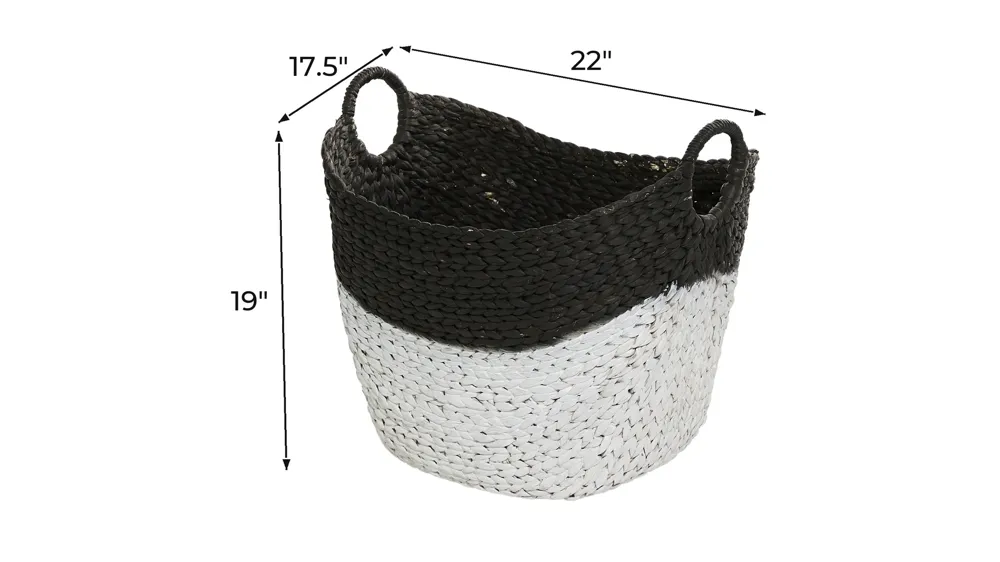 Ivy Collection Seagrass Tote Basket Dimensions