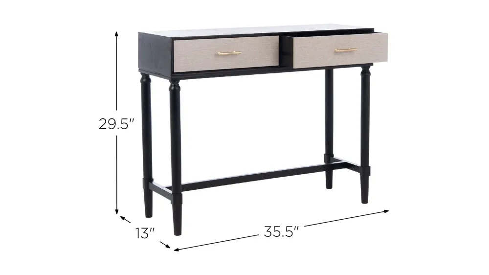 Dinesh 2 Drawer Console Table Dimensions