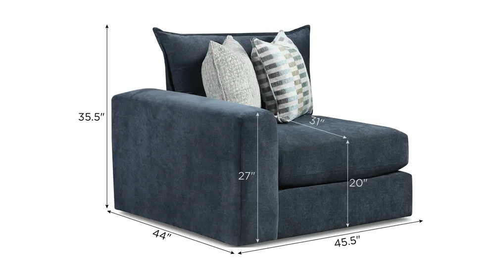 Durango Left-Arm-Facing Chair Dimensions