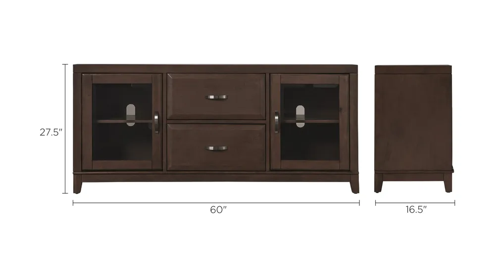 Granthom 60" TV Console Dimensions