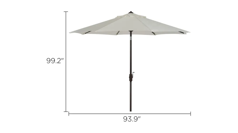 Ortega 9' Outdoor Umbrella Dimensions