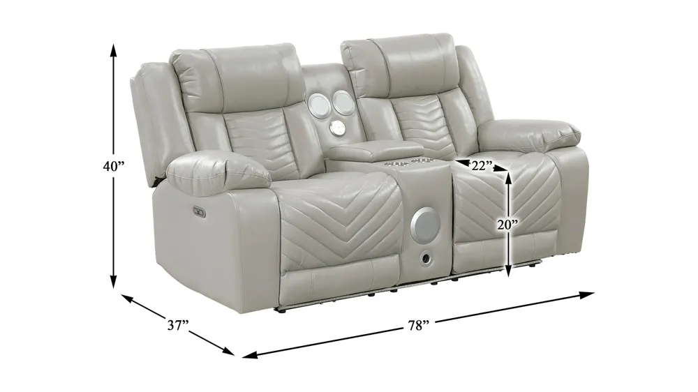 Garbo Power Double Reclining Loveseat | Raymour & Flanigan