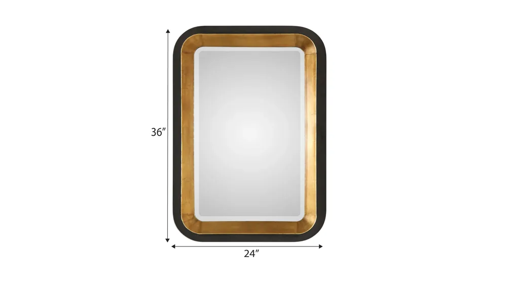 Niva Metallic Gold Wall Mirror Dimensions
