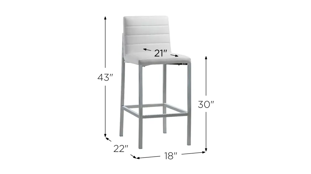 Amalfi Metal Back Bar Stool Dimensions