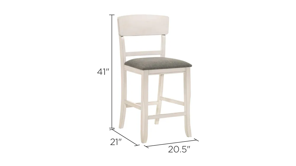 Cammie Counter-Height Stool: Set of 2 Dimensions