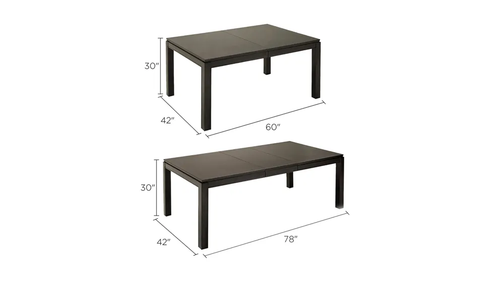 Logan Dining Table W/ Leaf Dimensions