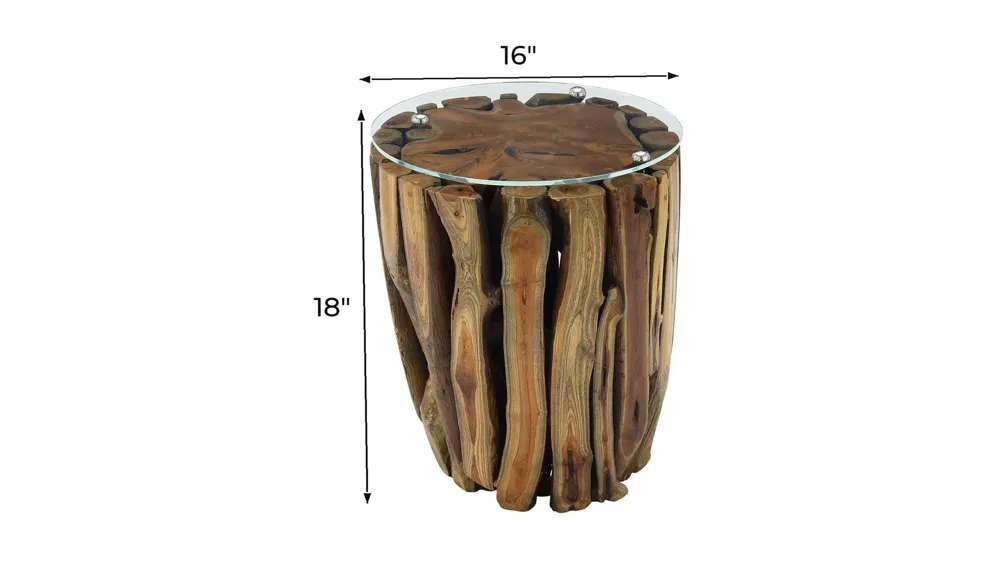 Ivy Collection Tree Trunk Accent Table Dimensions