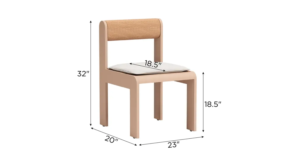 Island Outdoor Chair - Set of 2 Dimensions
