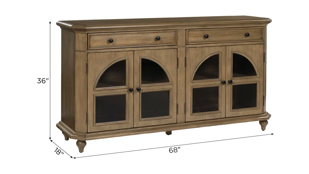 Barlomore 4 Door Accent Cabinet Dimensions