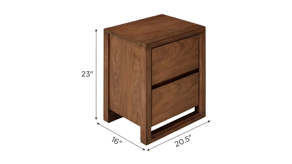 Aversa 2-Drawer Nightstand Dimensions