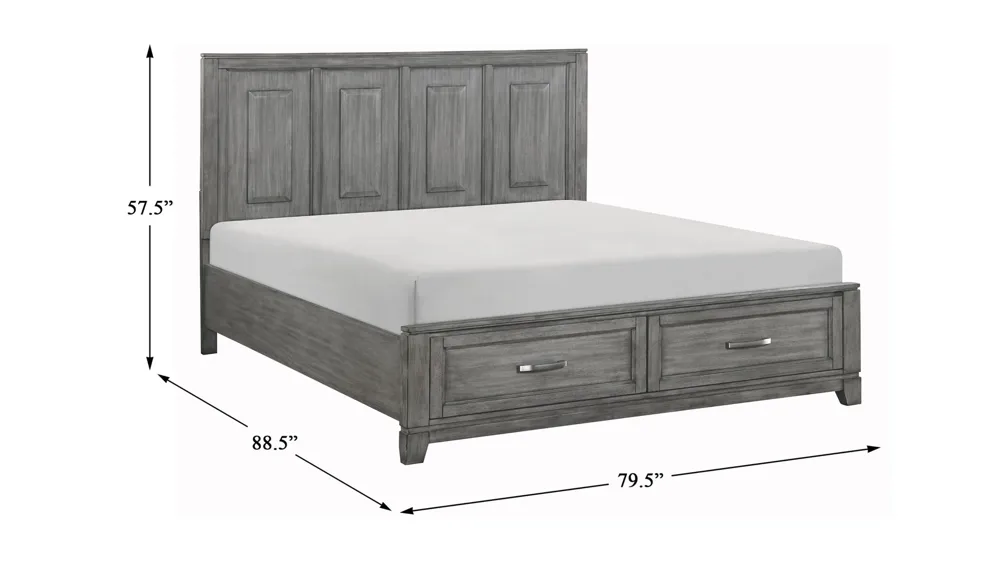Faustina Platform Storage Bed Dimensions