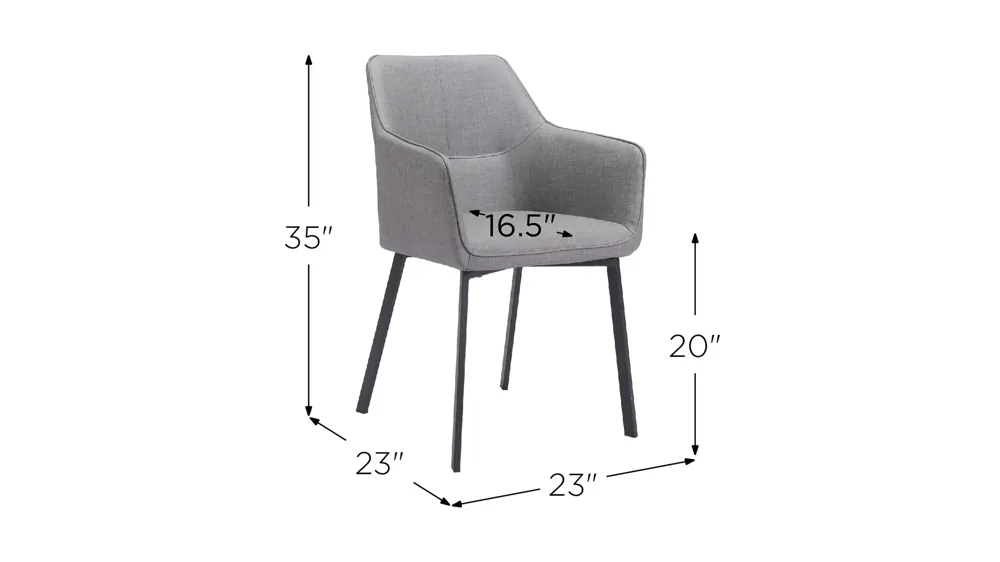 Adage Dining Chair - Set of 2 Dimensions